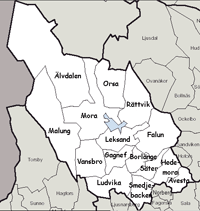 Dalarna county map