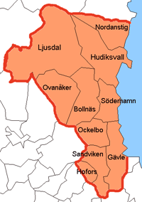 Gävleborg county map