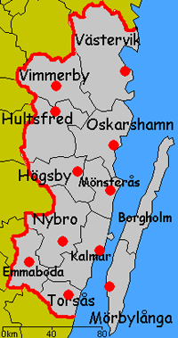 Kalmar(Öland) county map