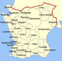 Skåne county map