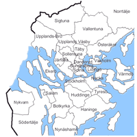 Stockholm county map