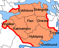 Södermanland county map