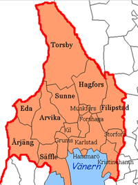 Värmland county map