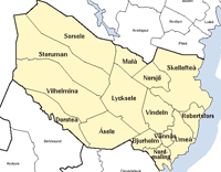 Västerbotten county map
