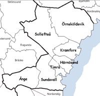 Västernorrland county map