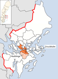 Huddinge in Stockholm county